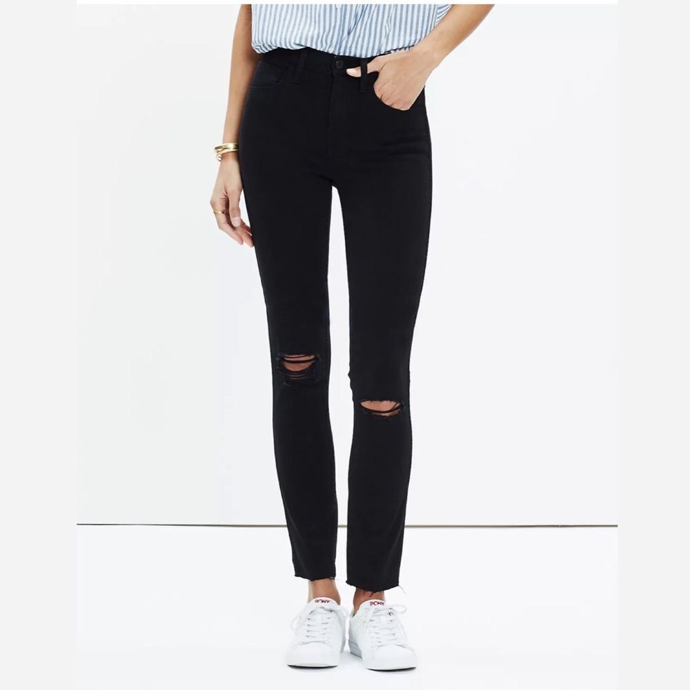Madewell 10” High-Rise Skinny Jeans in Black Sea High Riser Skinny Skinny 31 Raw